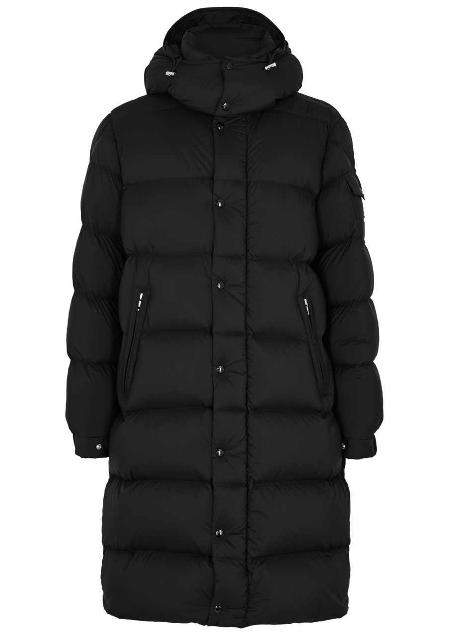 Moncler Hanoverian Quilted Shell Coat In Black