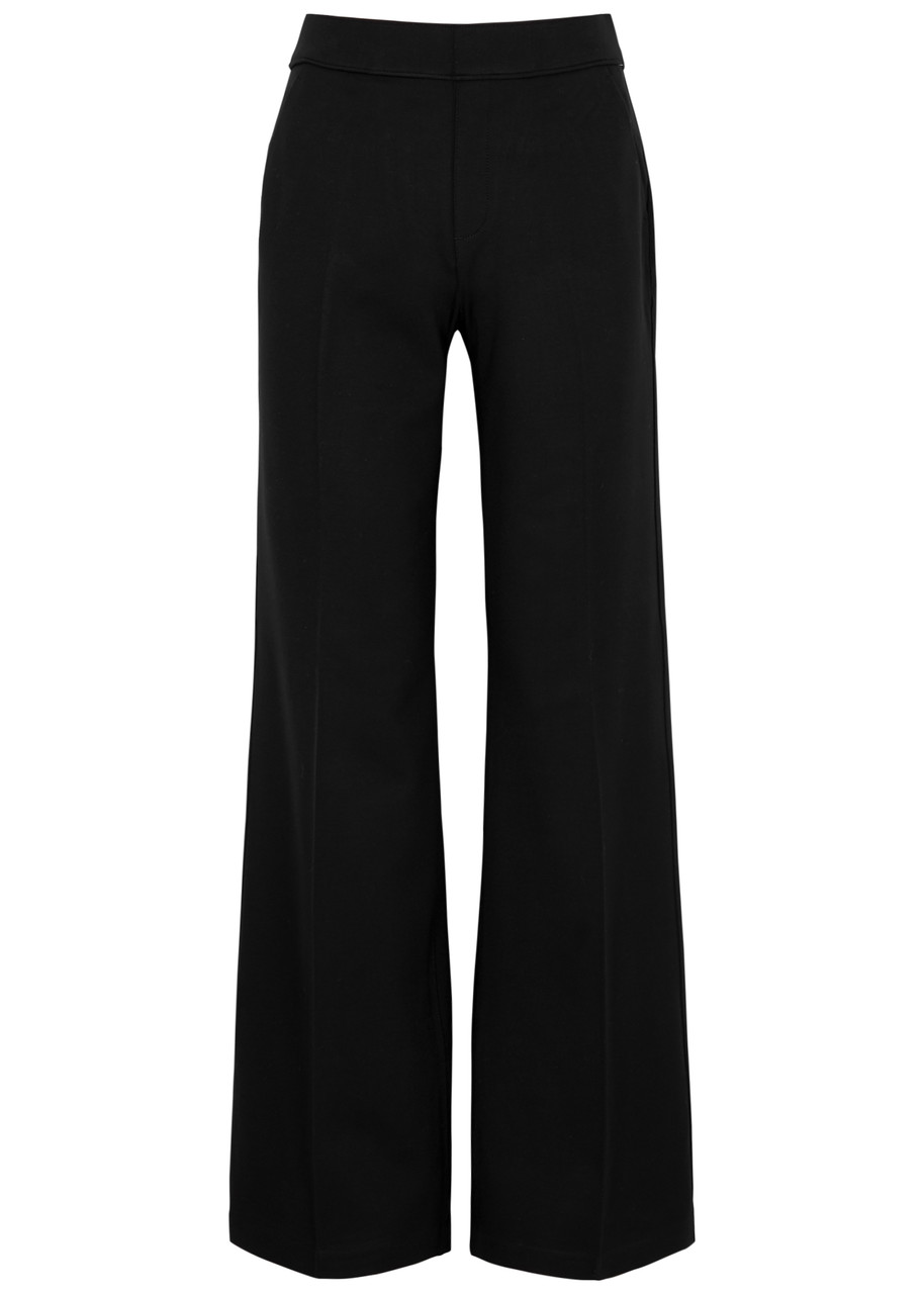 Spanx The Perfect Pant Wide-leg Stretch-jersey Trousers In Black