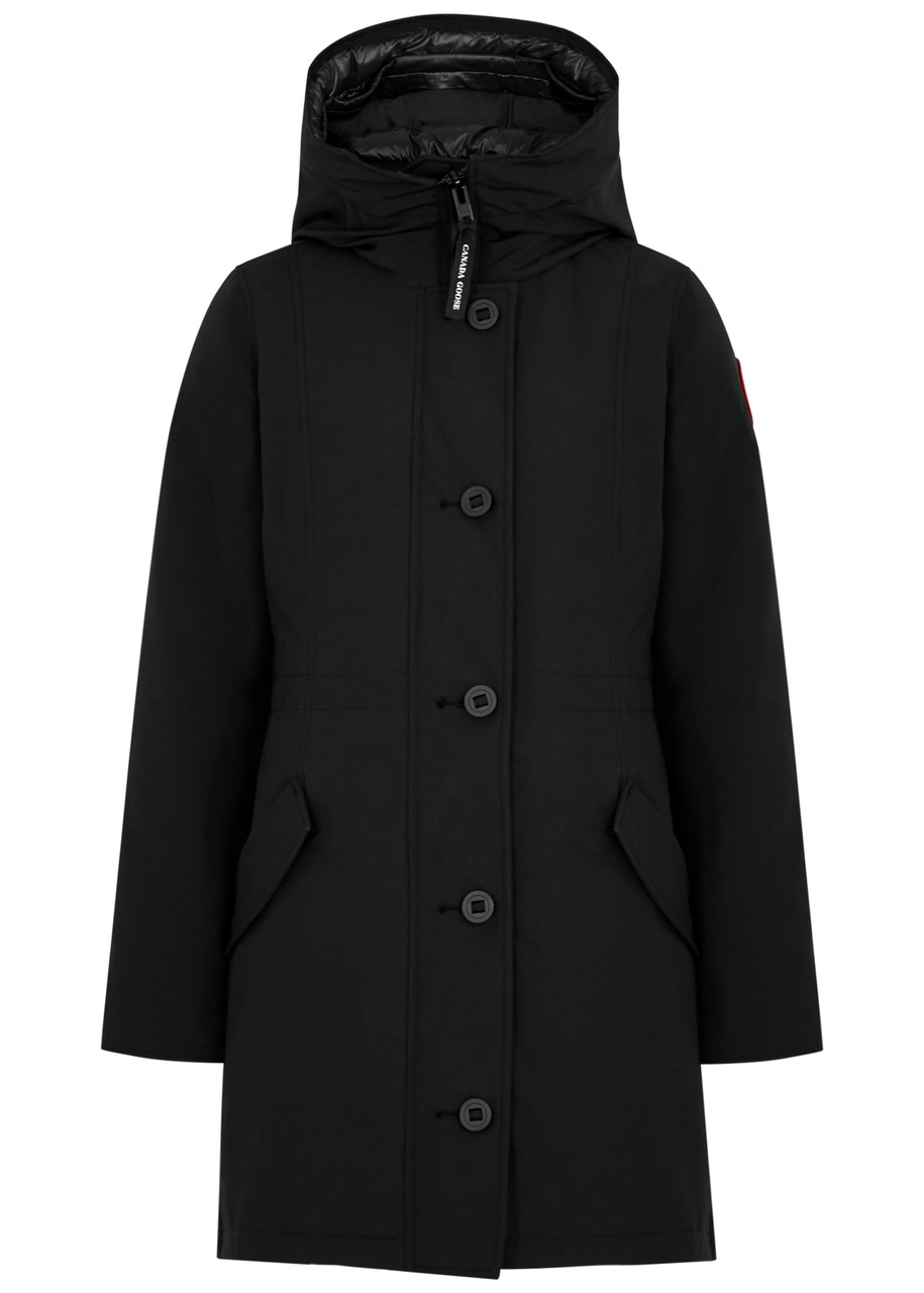 Canada Goose Rossclair Hooded Arctic-tech Parka, Black, Parka, Coat - XS
