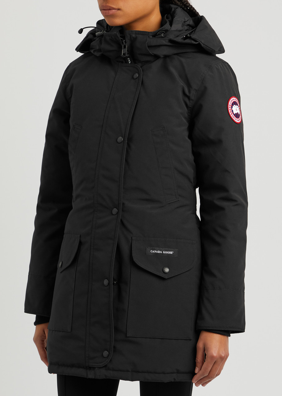  Canada Goose Women's Extra Small Black Trillium Hooded Arctic-tech Parka Coat - Water-resistant - Xs 