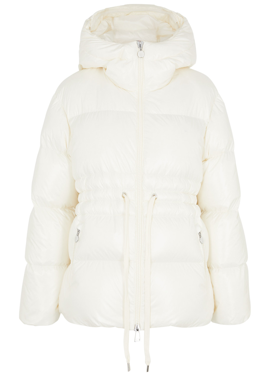 Moncler Taleve Hooded Quilted Shell Jacket - Off White
