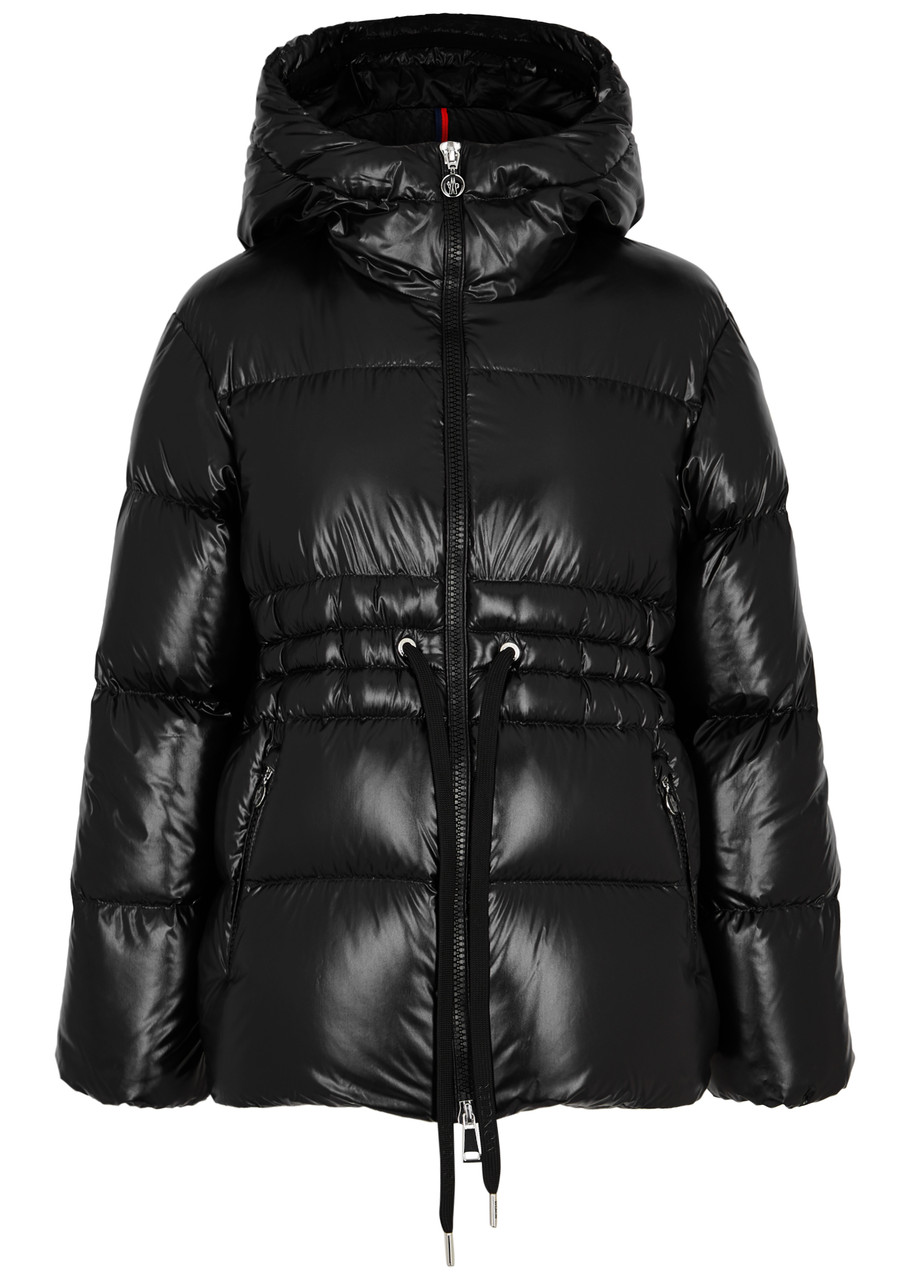 Moncler Taleve Hooded Quilted Shell Jacket In Black