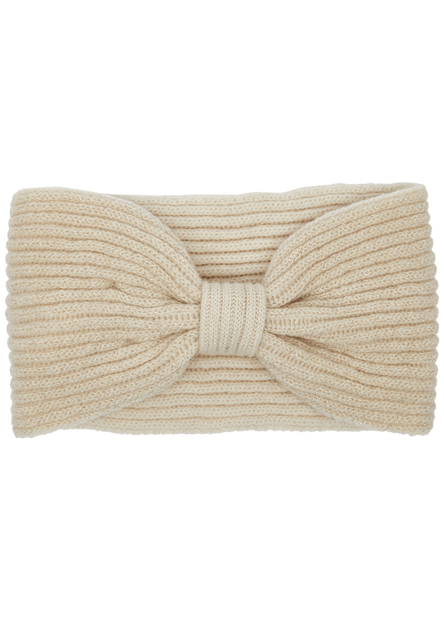 Inverni Knotted Wool And Cashmere-blend Headband In Natural