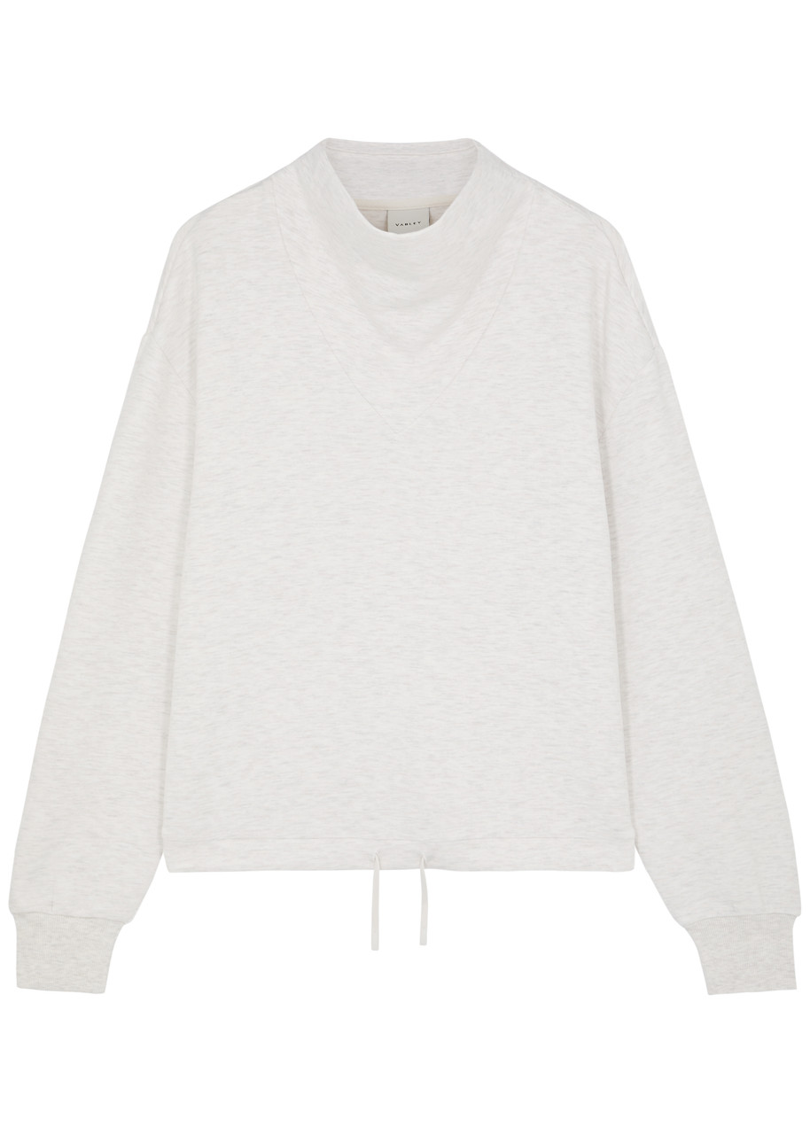 Varley Betsy Stretch-jersey Sweatshirt In Ivory