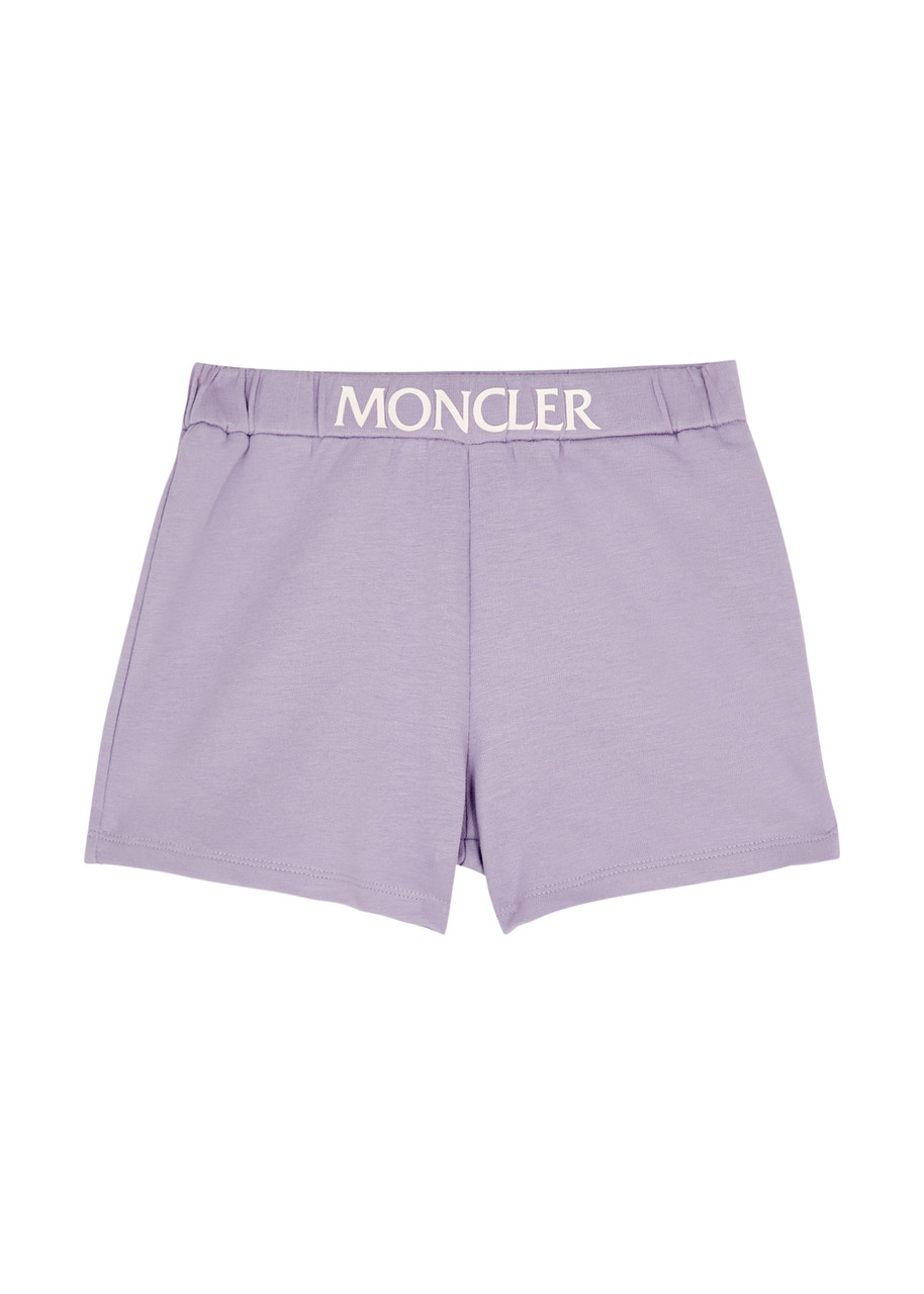 Moncler Kids Logo Stretch-cotton Shorts - Lilac - 12 Months