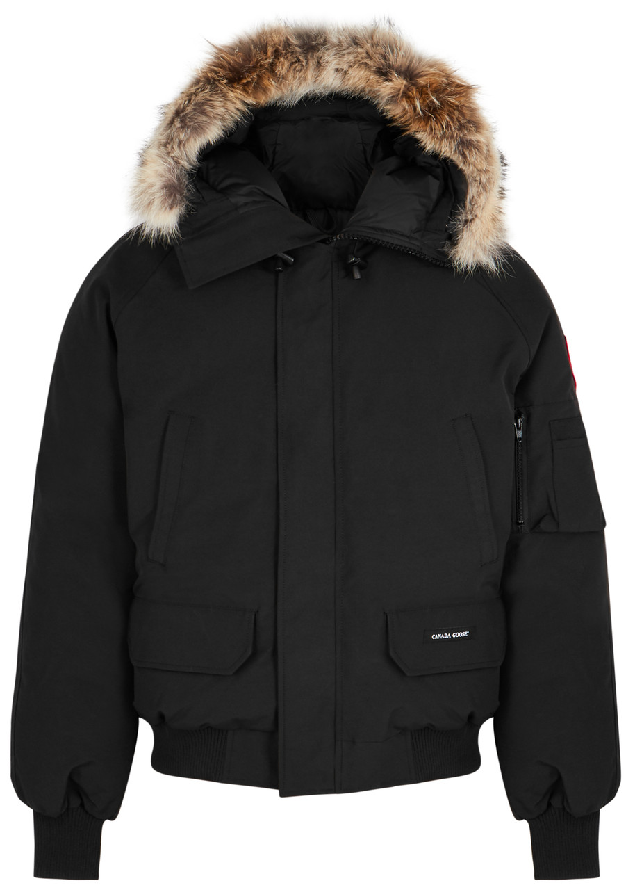 Canada Goose Chilliwack Fur-trimmed Arctic-tech Bomber Jacket - Black - XL