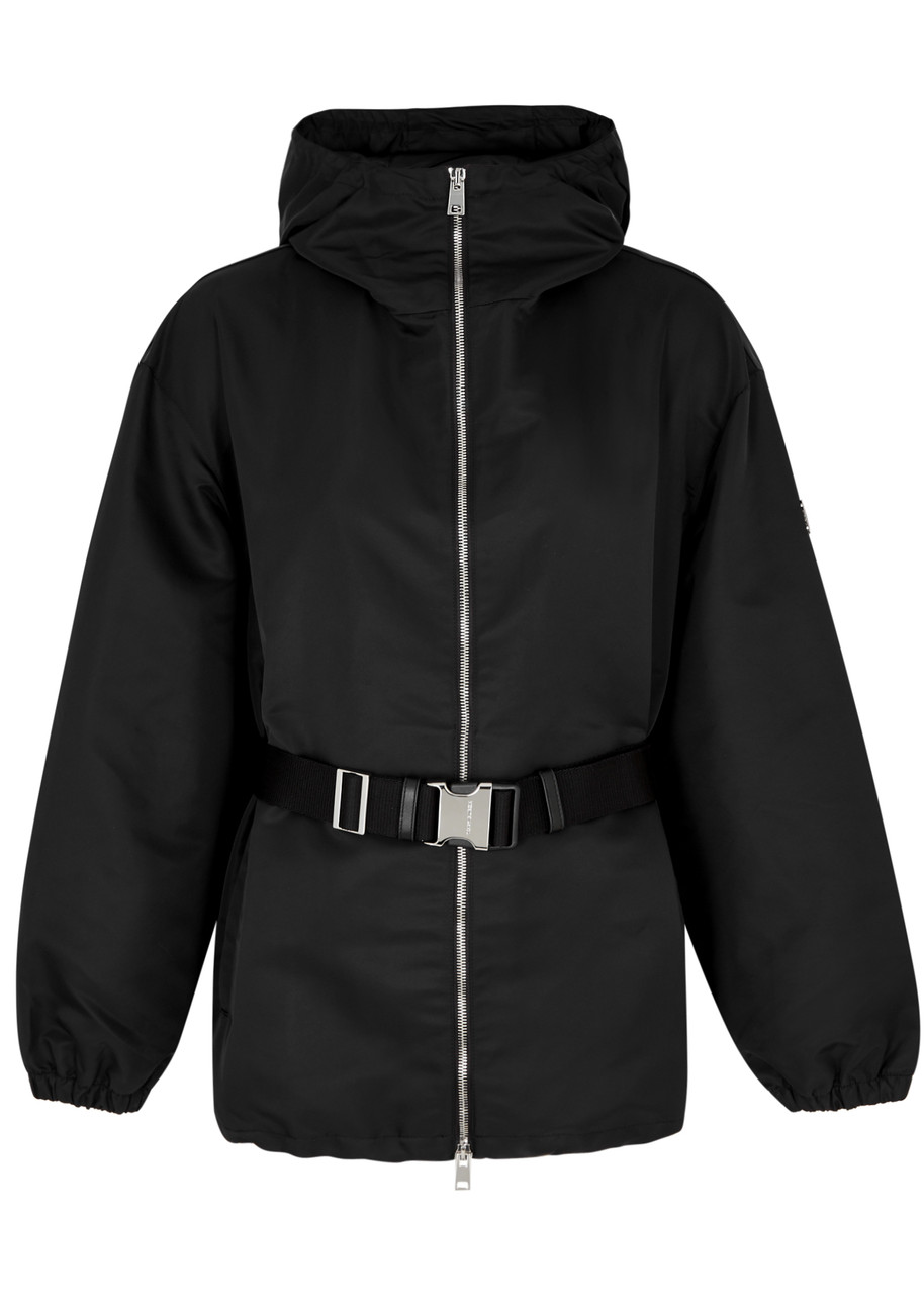 TORY BURCH HOODED BELTED NYLON JACKET