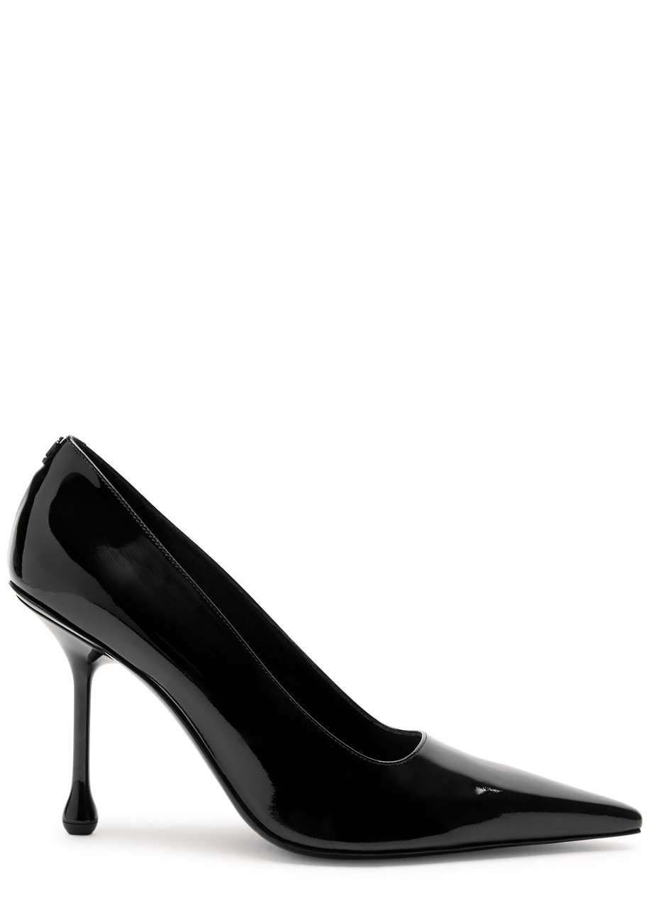 Shop Jimmy Choo Ixia 95 Leather Pumps In Black