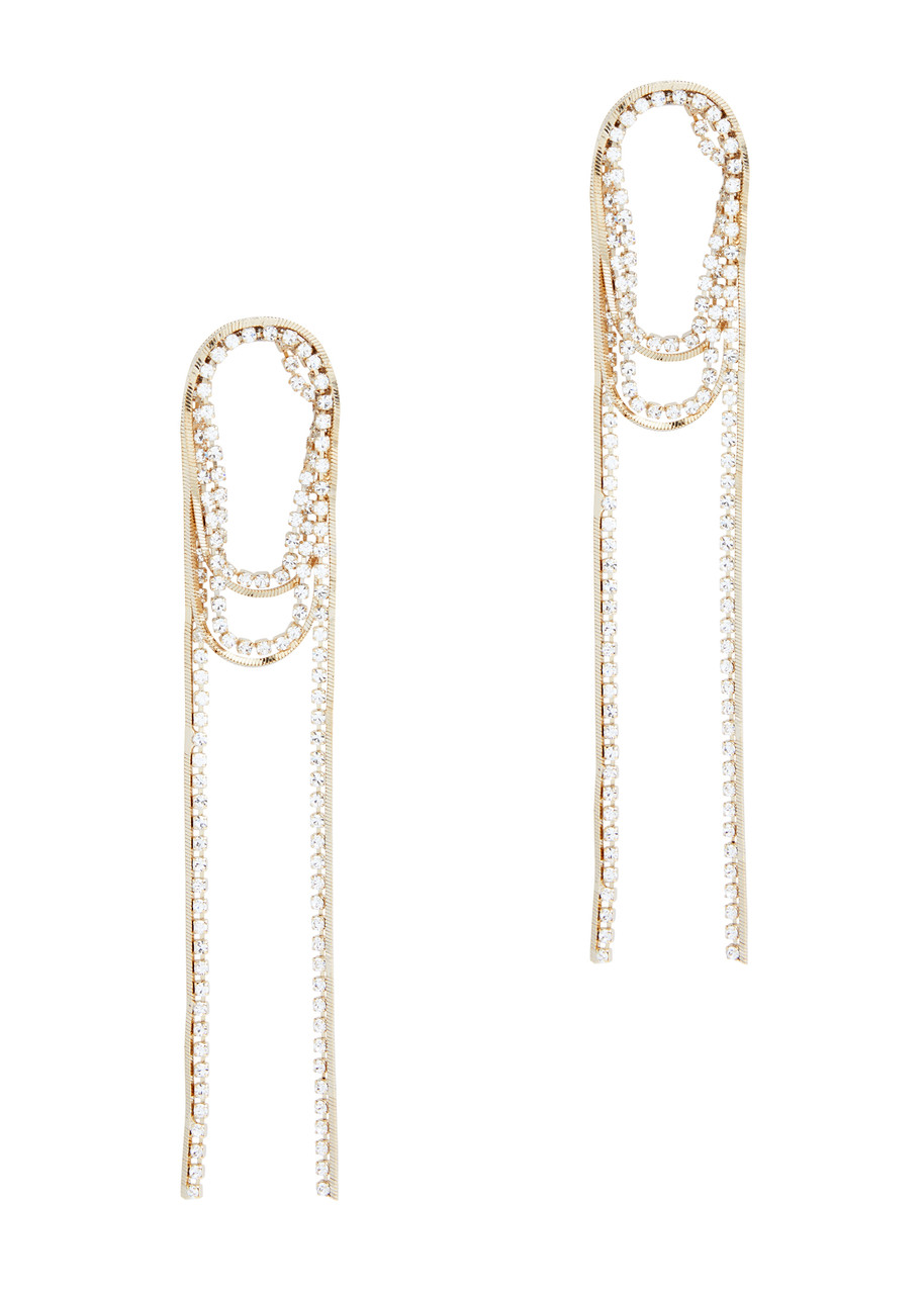 Rosantica Circe Crystal-embellished Drop Earrings In Gold