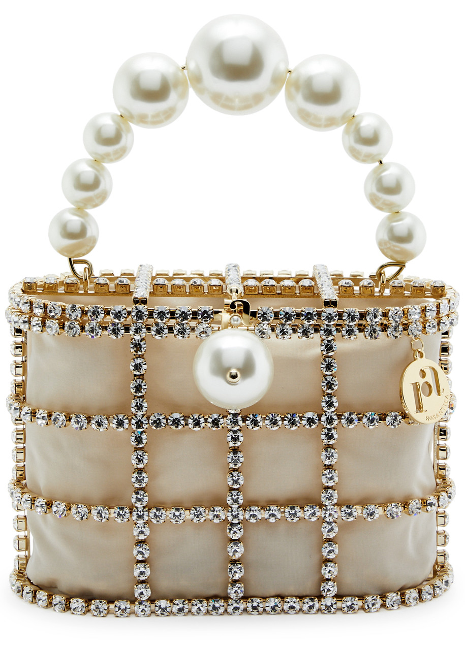 Rosantica Holli Embellished Top Handle Bag In Gold