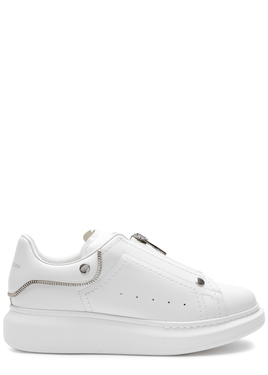 Shop Alexander Mcqueen Oversized Leather Sneaker In White