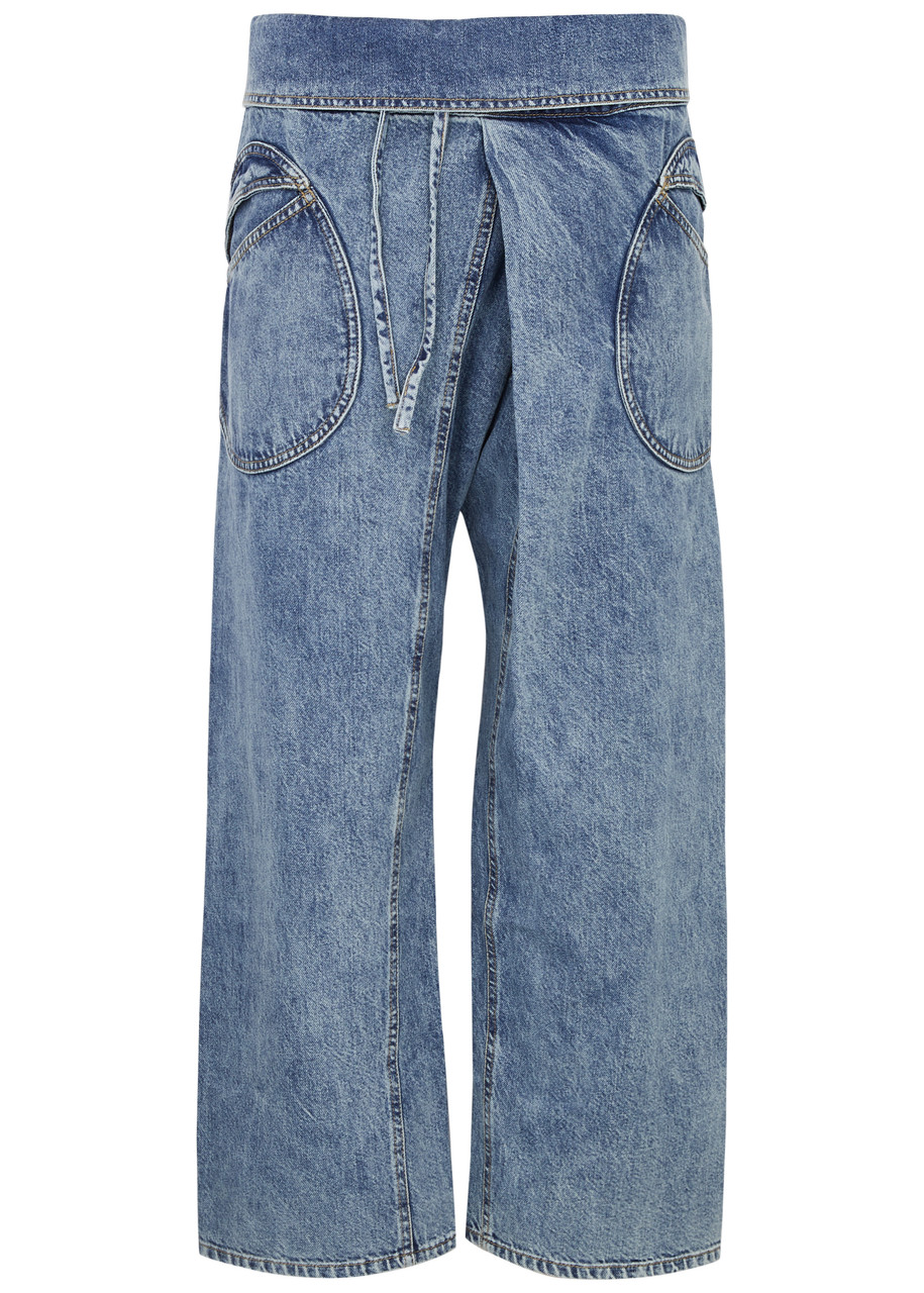 Oahu Cropped Wide-leg Jeans