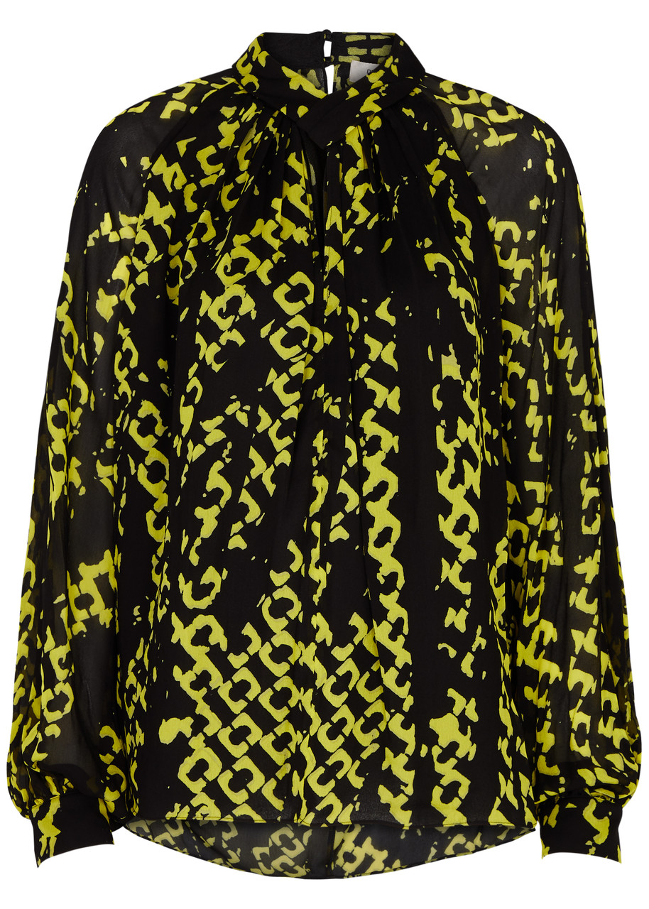 DIANE VON FURSTENBERG DIANE VON FURSTENBERG CANDACE PRINTED CHIFFON BLOUSE