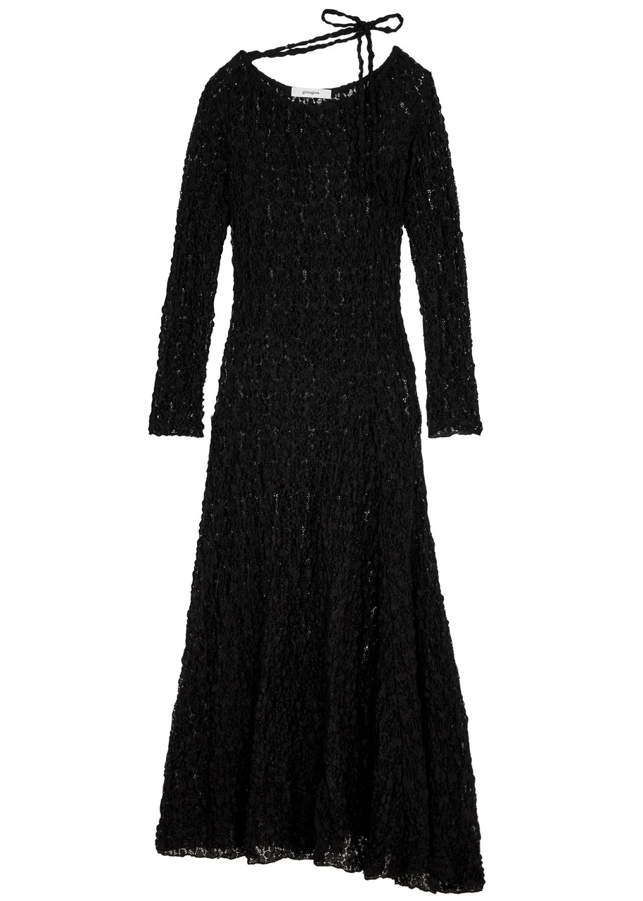 Gimaguas Maggie Lace Midi Dress In Black