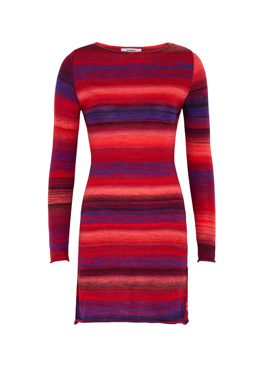 Cezza Striped Knitted Mini Dress