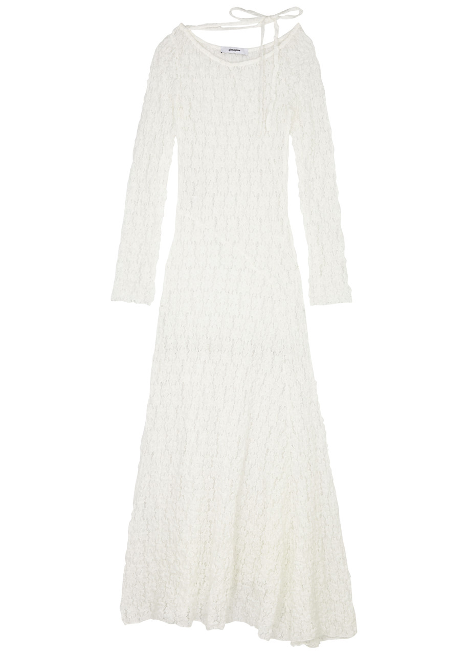 Gimaguas Maggie Lace Midi Dress In White