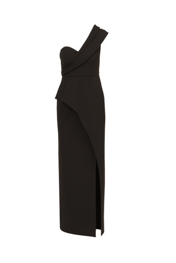 AIDAN MATTOX X ADRIANNA PAPELL Bonded crepe column gown Harvey