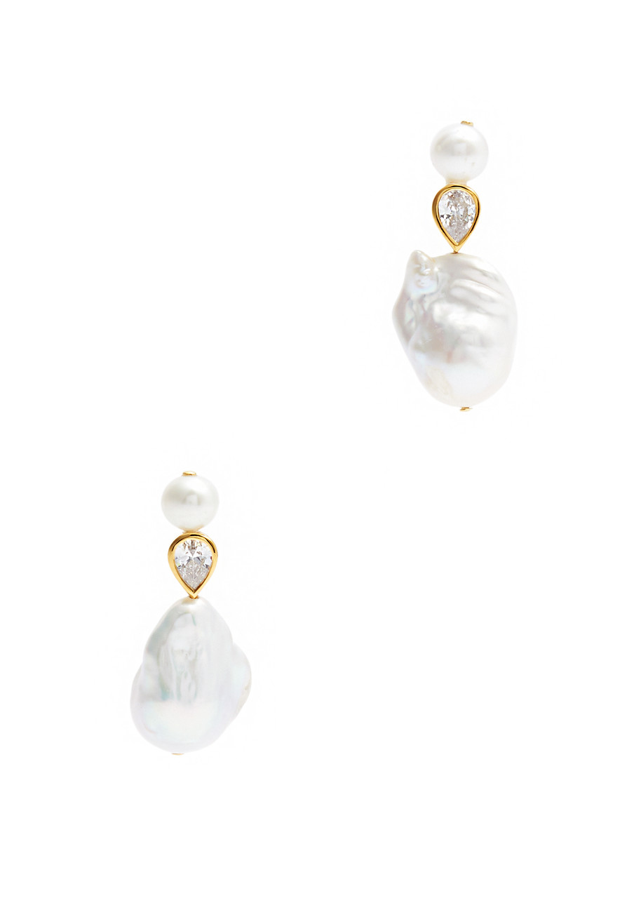 Completedworks Pulp Pearl 14kt Gold-plated Drop Earrings