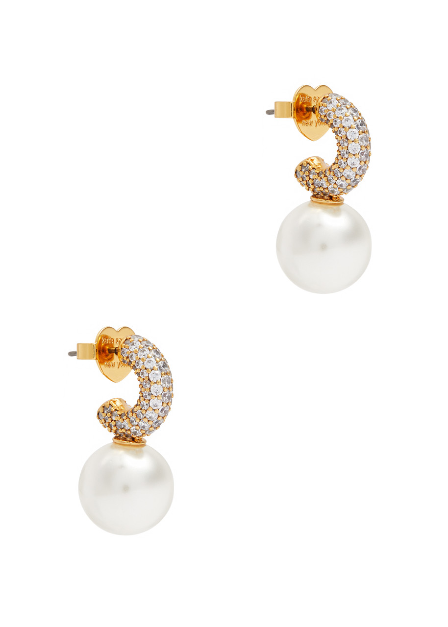 Kate Spade Showtime Gold-plated Hoop Earrings