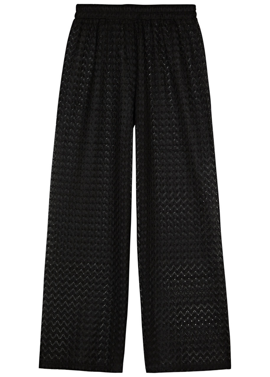 Melissa Odabash Sienna Crochet-lace Trousers In Black