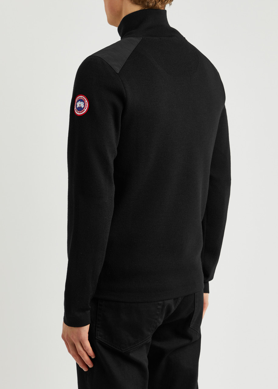  Canada Goose Stormont Half-zip Wool Jumper - Black - L 