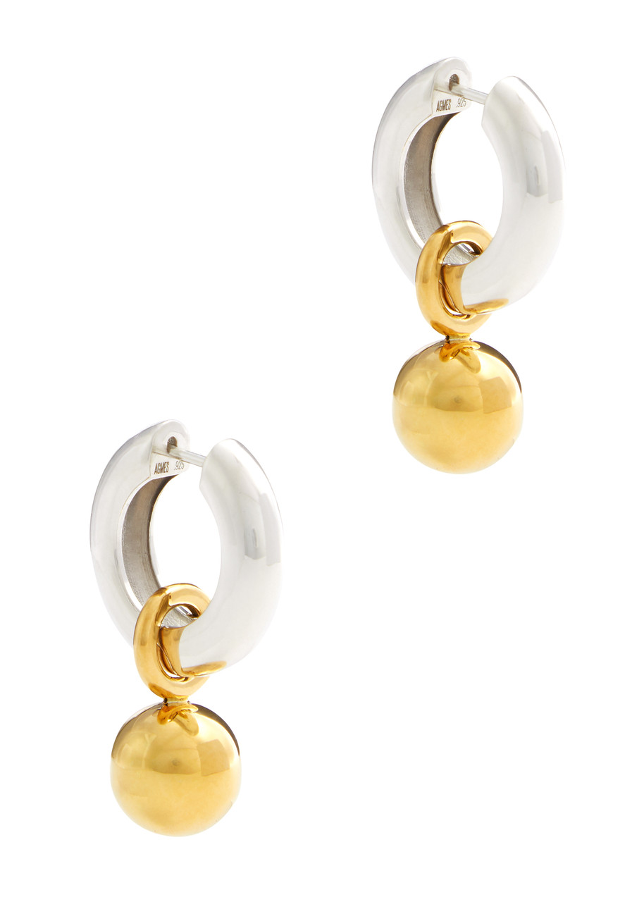 Agmes Sonia Sterling Silver Hoop Earrings - One Size