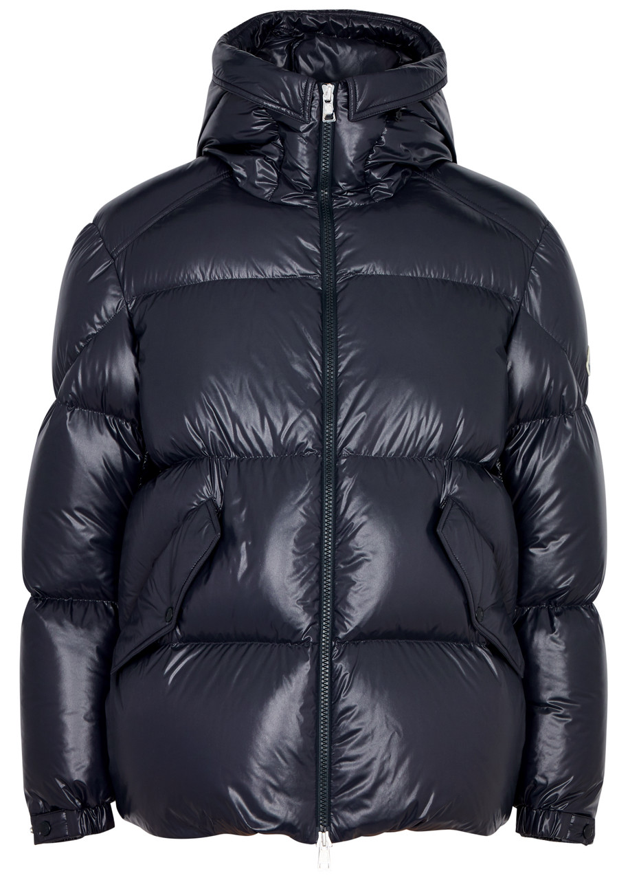Moncler Baise Quilted Shell Jacket - Navy