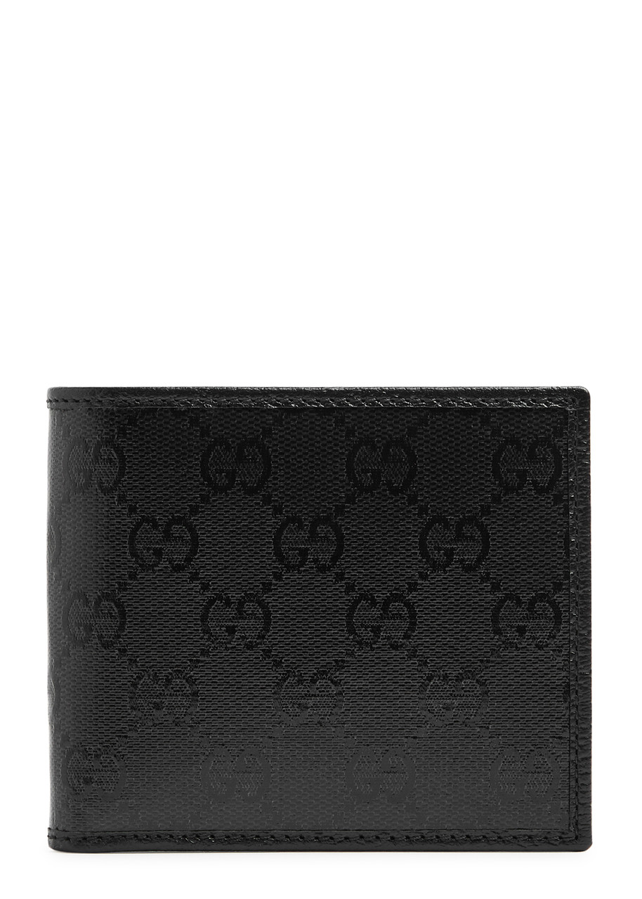 Gucci GG Crystal Monogrammed Canvas Wallet - Black - One Size