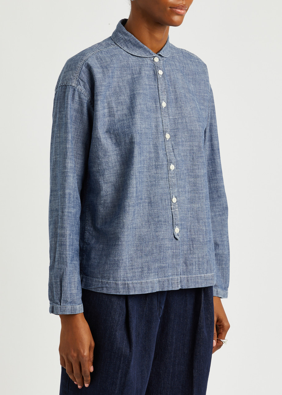 Ymc You Must Create Ymc Marianne Cotton Chambray Shirt In Light Blue
