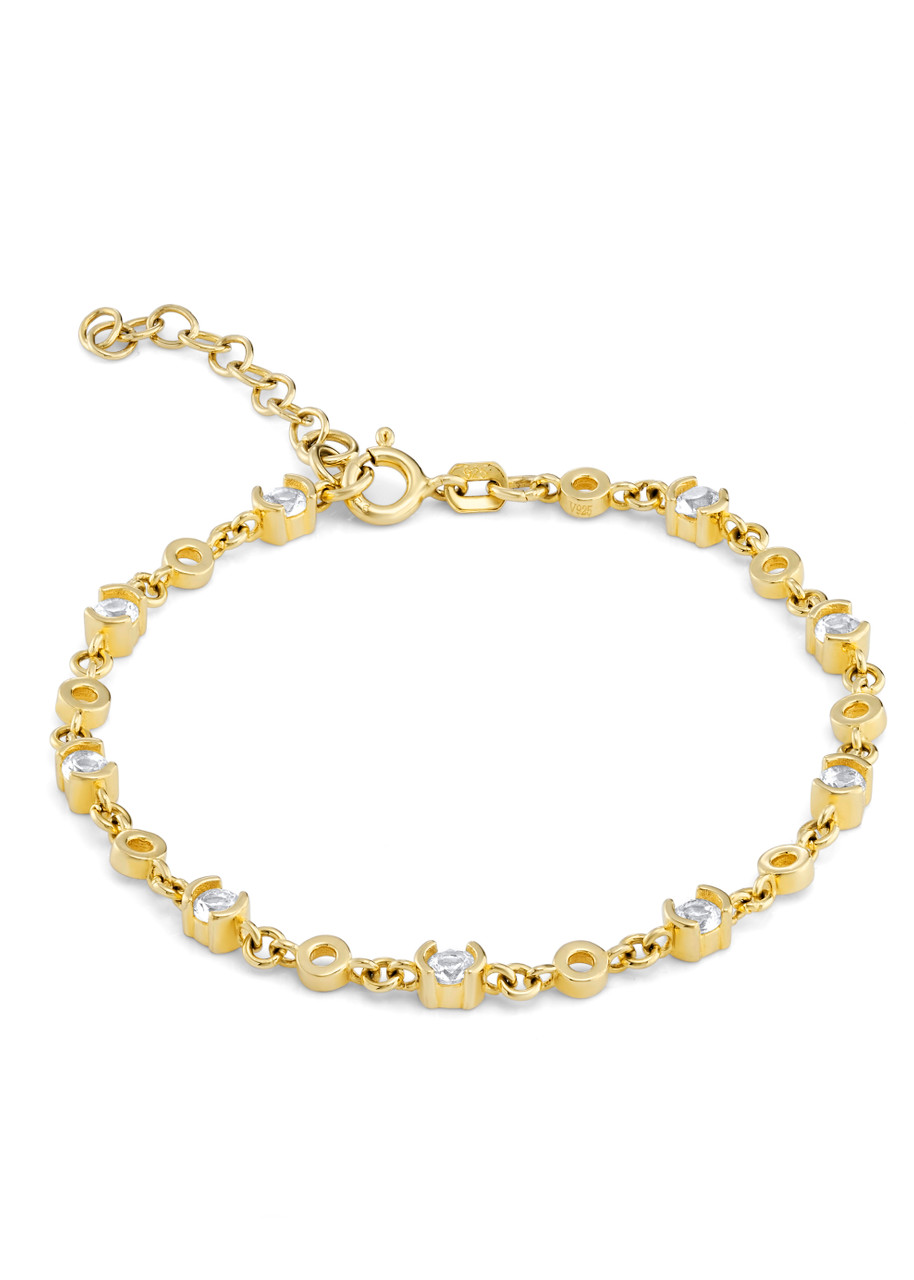 V By Laura Vann Laura Vann Lyla 18kt Gold Vermeil Bracelet In Gold