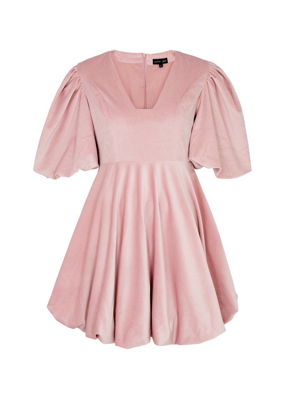 Sister Jane Harmony Velvet Mini Dress In Pink