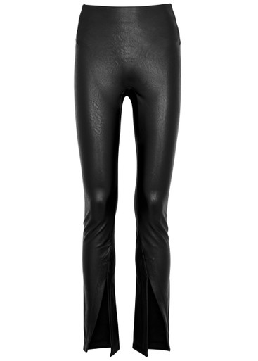 SPANX Split-hem faux leather leggings