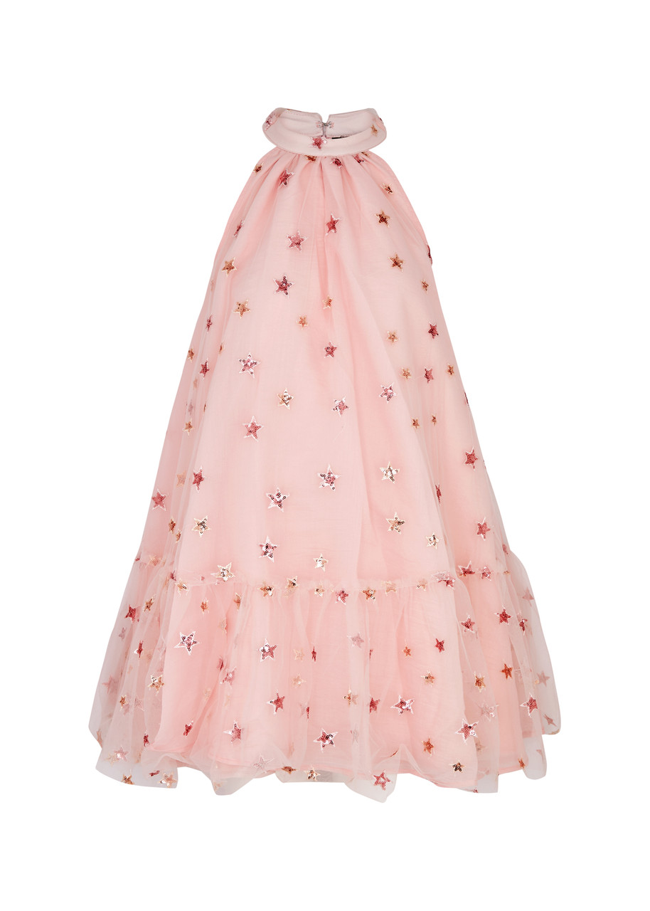 Layla Star-embellished Tulle Mini Dress