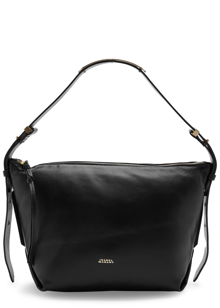 Isabel Marant Leyden Leather Shoulder Bag In Black