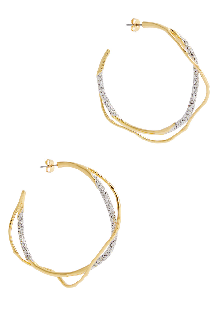 Alexis Bittar Intertwined 14kt Gold-plated Hoop Earrings