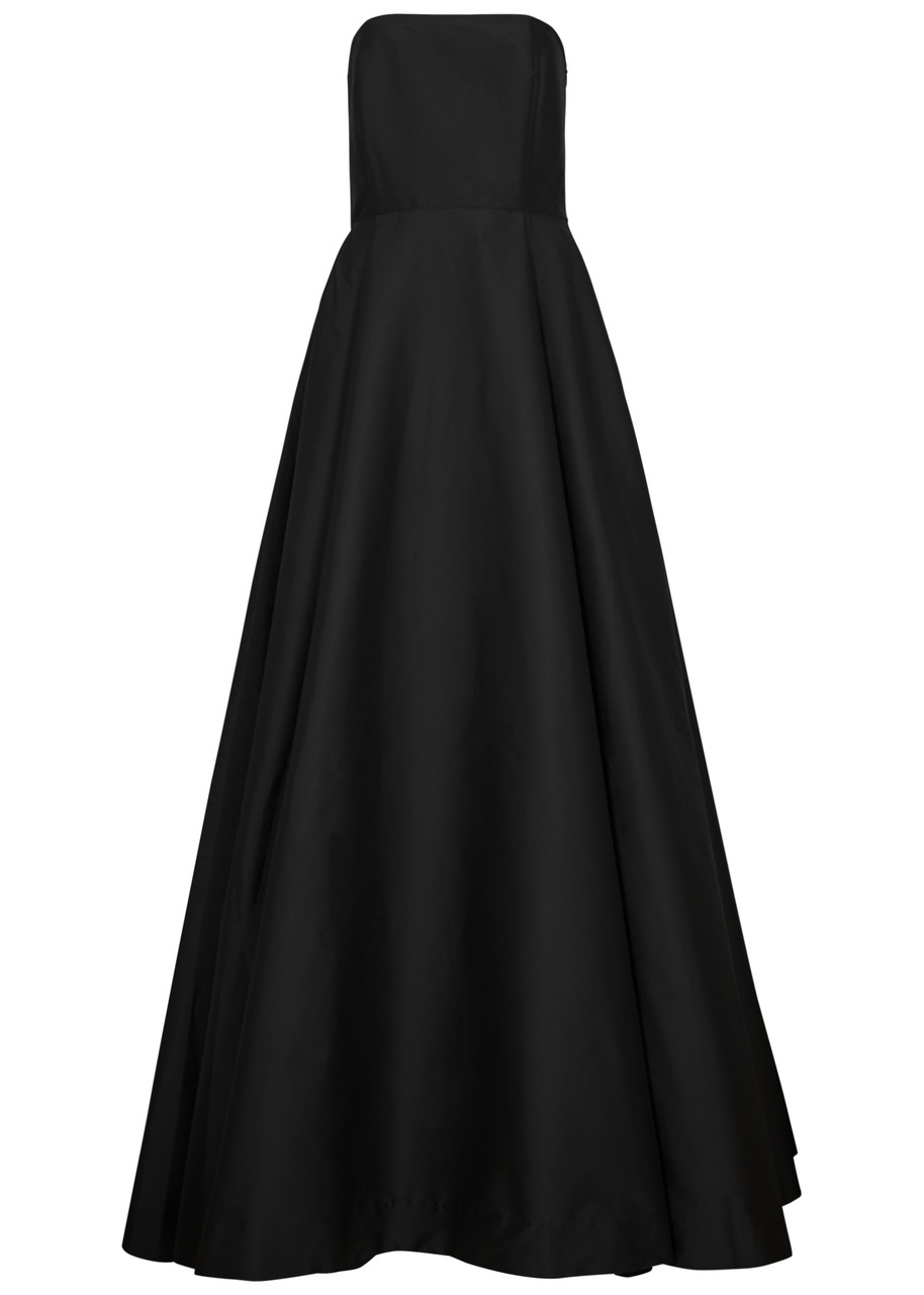Bernadette Isa Strapless Taffeta Gown In Black