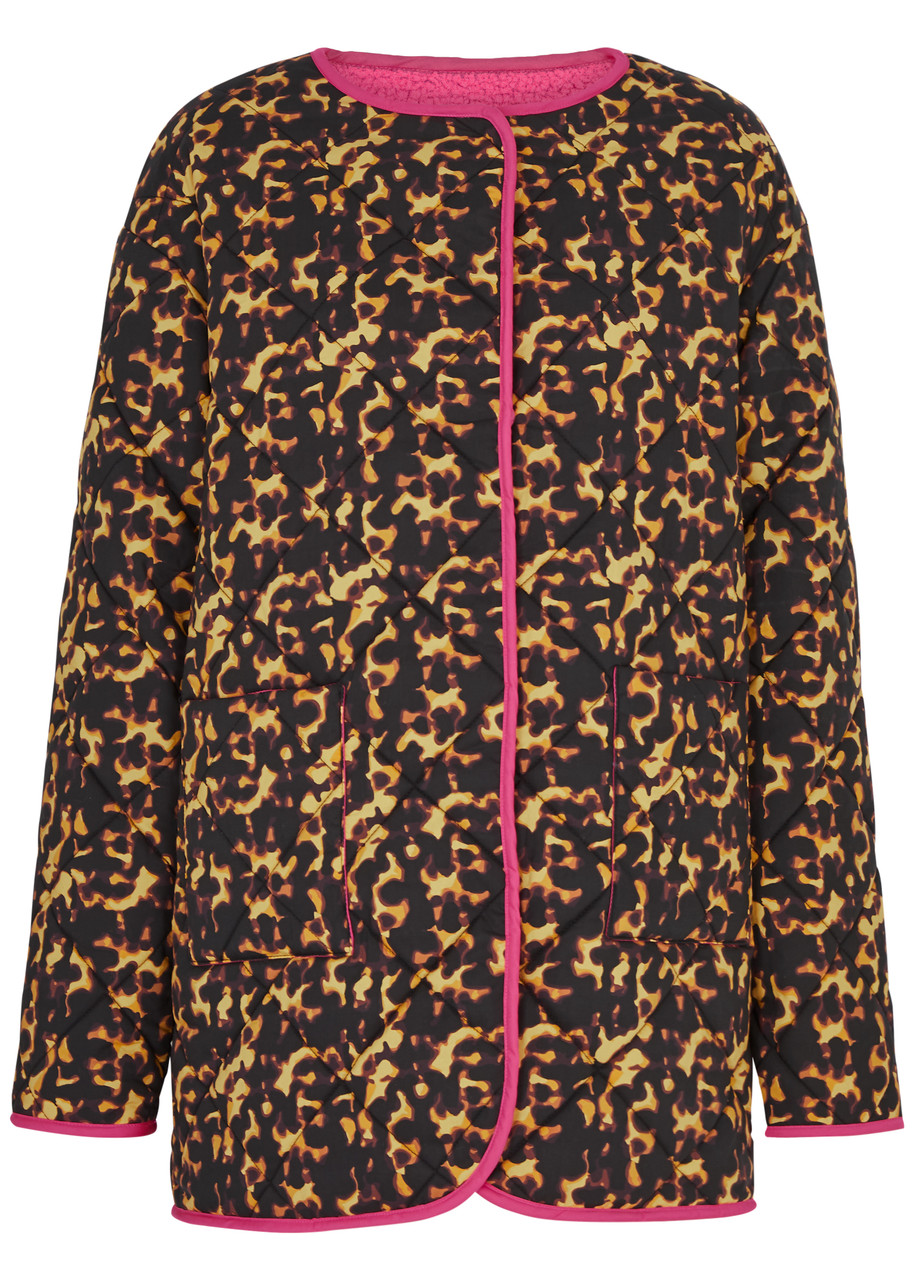 Olivia Rubin Lindsey Printed Quilted Cotton Jacket In Brown