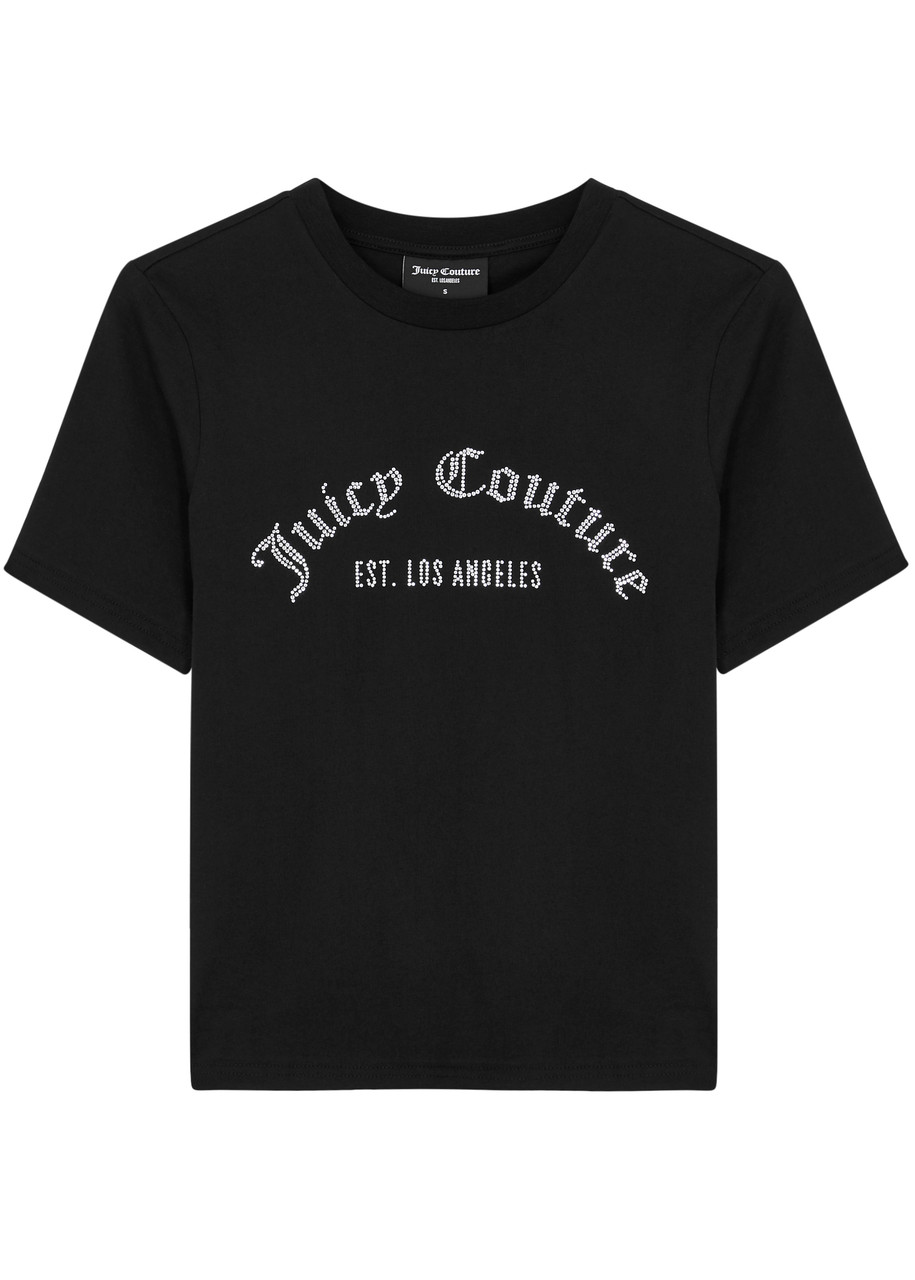 Juicy Couture Noah Logo-embellished Cotton T-shirt In Black