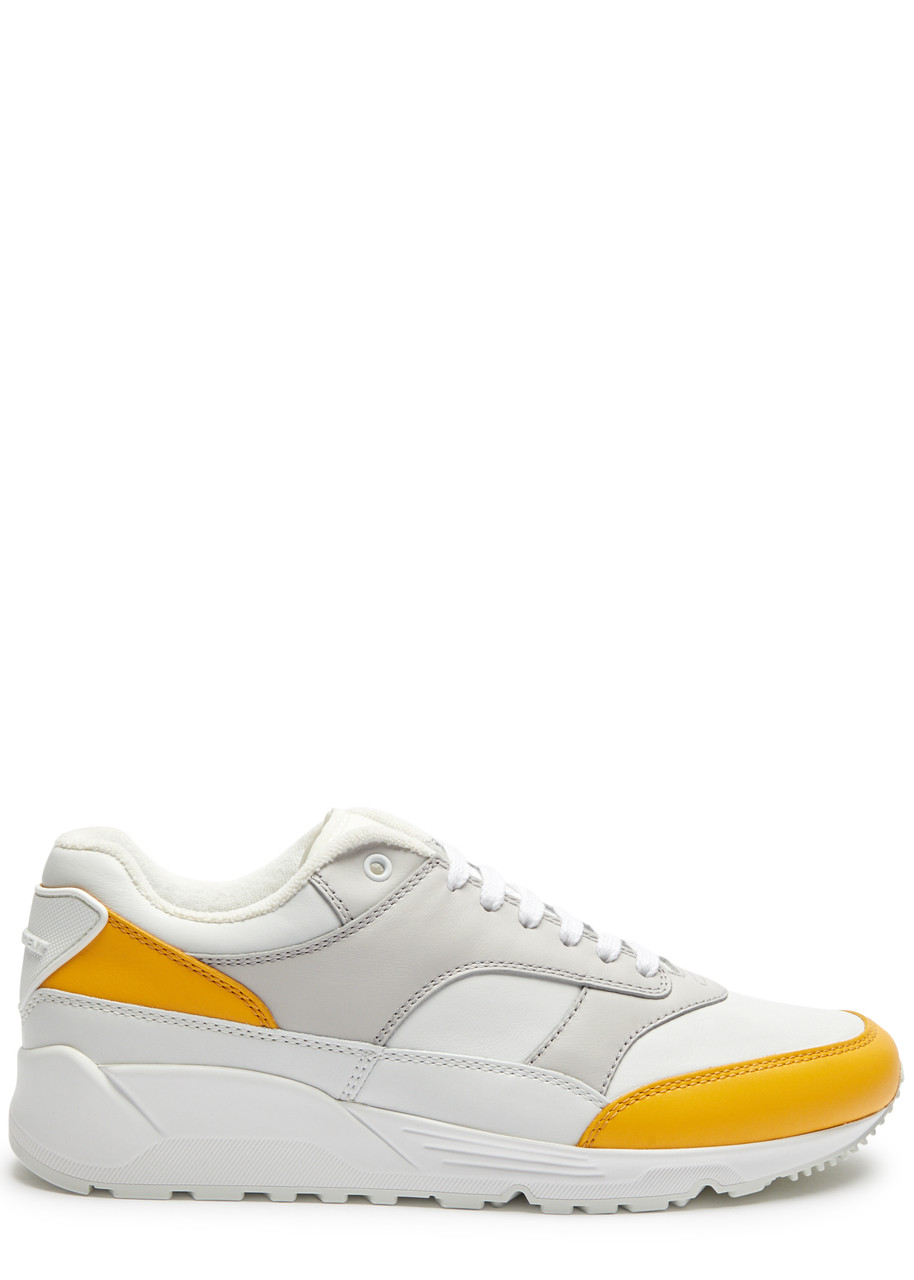 Saint Laurent Bump Colour-block Sneakers In White