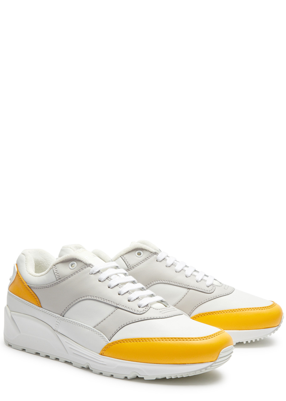 Saint Laurent Bump Colour-block Sneakers In White