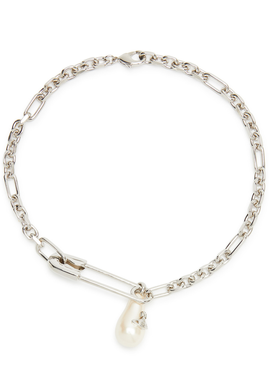 Vivienne Westwood Yael Safety Pin Necklace In Pearl | ModeSens Vivienne Westwood Yael Safety Pin Necklace In Pearl | ModeSens
