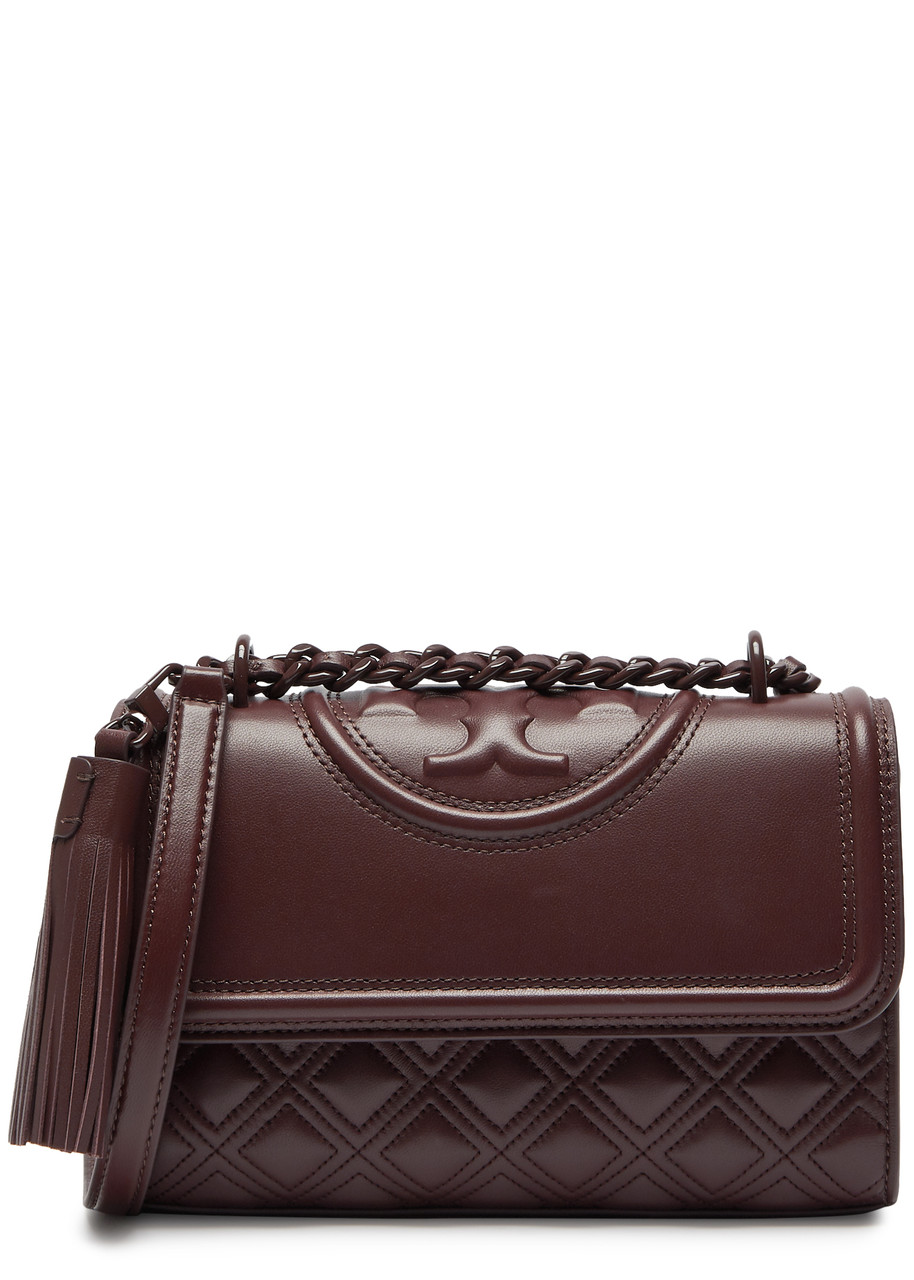 Tory Burch Fleming Small Convertible Shoulder Bag Albarossa In Purple