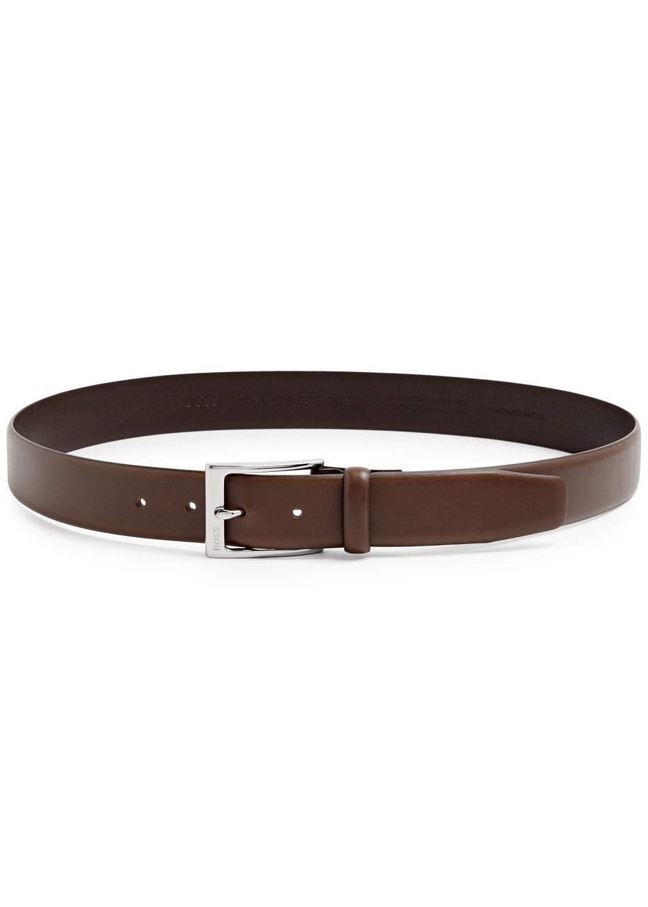 Boss Evan Leather Belt - Brown - 90 (S)
