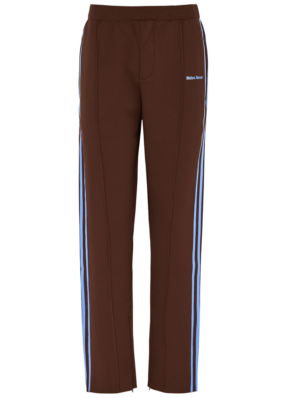 Adidas X Wales Bonner X Wales Bonner Logo-embroidered Kntited Track Pants In Brown