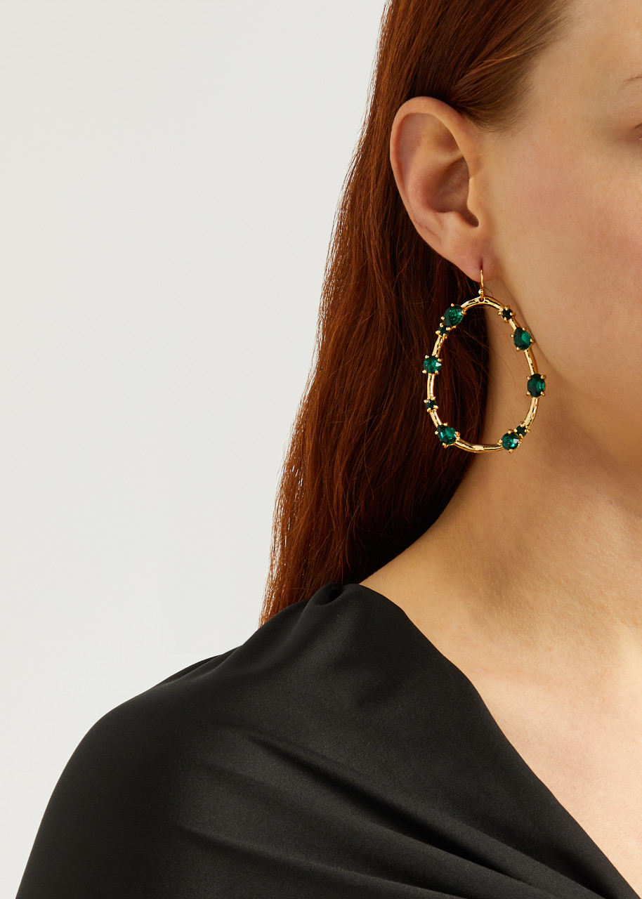 Kenneth Jay Lane Crystal-embellished Drop Earrings - Green - One Size 