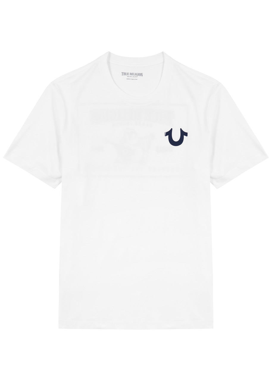 True Religion Logo-print Cotton T-shirt In White