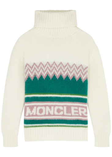 MONCLER Logo-intarsia wool jumper | Harvey Nichols