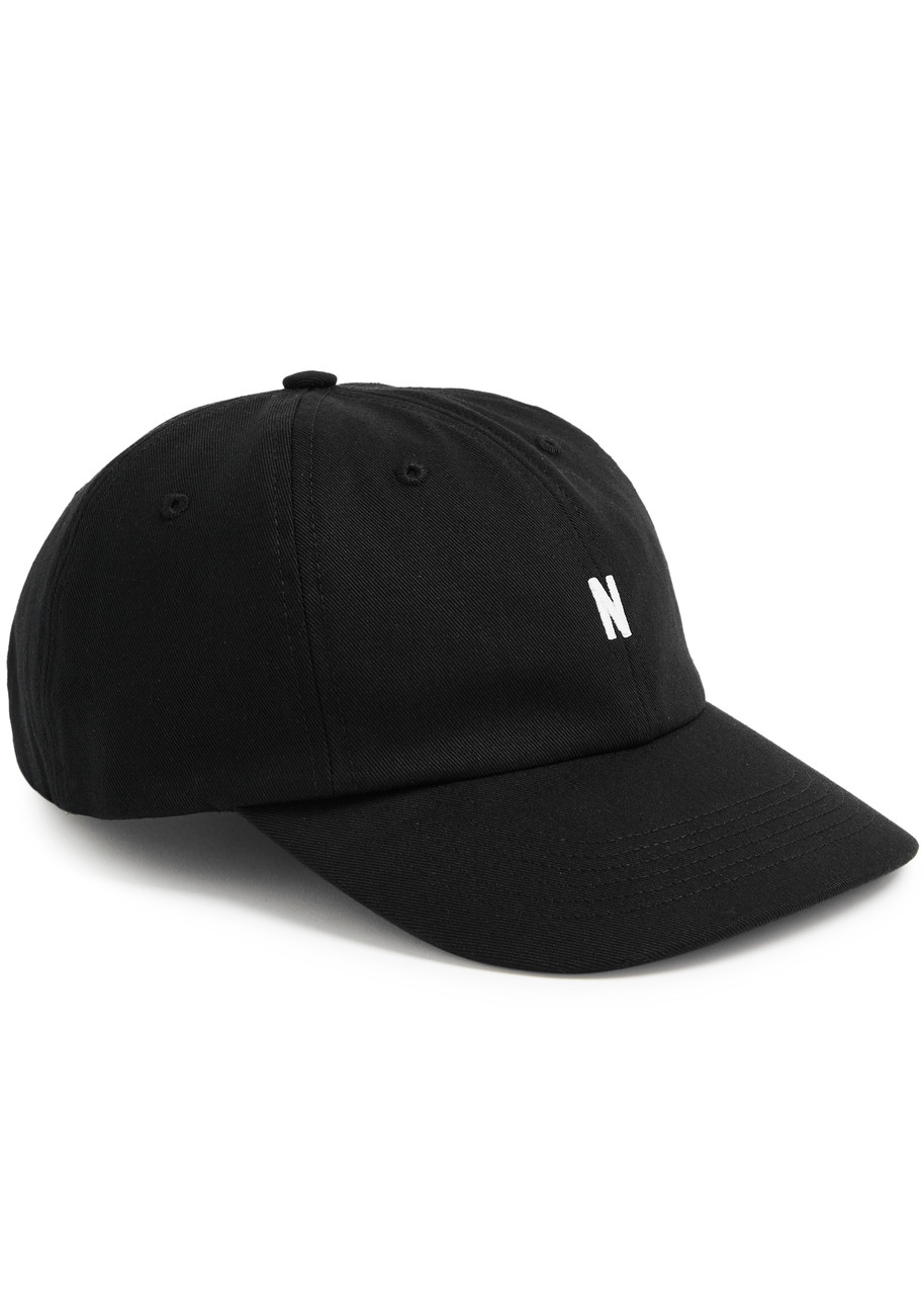 Norse Projects Sports Logo Cotton-twill Cap In Black