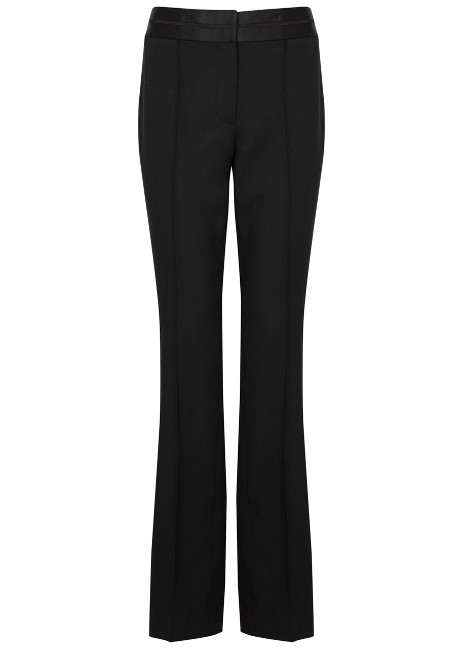 Helmut Lang Stretch-twill Bootcut Trousers In Black