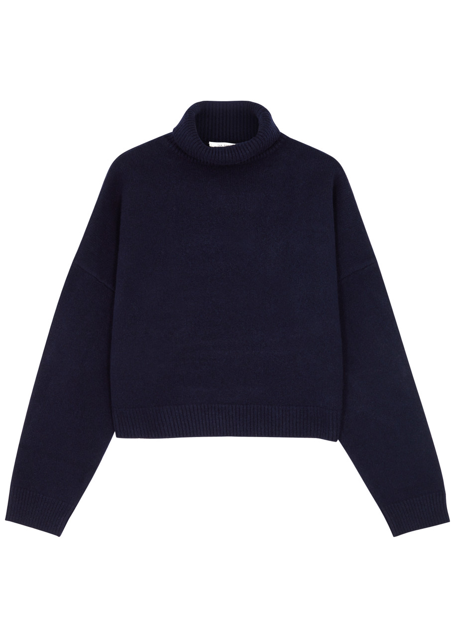 Shop The Row Ezio Wool And Cashmere-blend Jumper In Navy